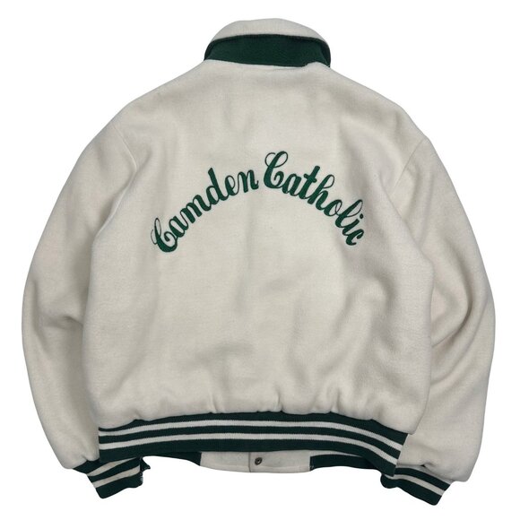 Vintage Camden Catholic Heavy Fleece Varsity Jacket M - Picture 2 of 8